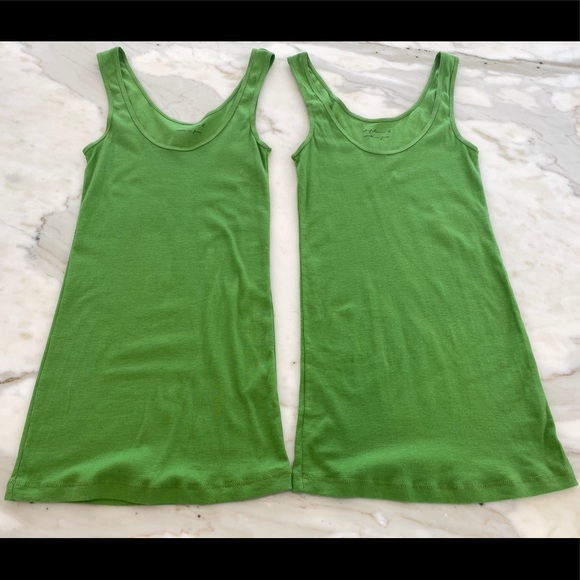 STEPHANIE B GREEN PIMA COTTON TANK TOP S NWOTS! - Picture 5 of 12